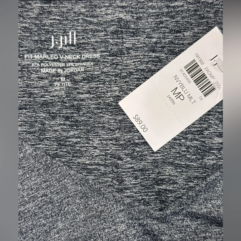 J Jill Marled V Neck Dress NWT Size MP - Picture 7 of 9